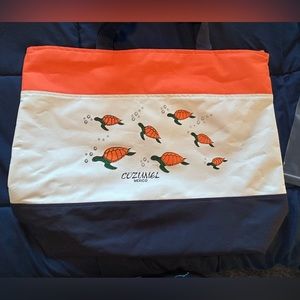 UNITALLA • Large Beach Bag • Orange/Blue •